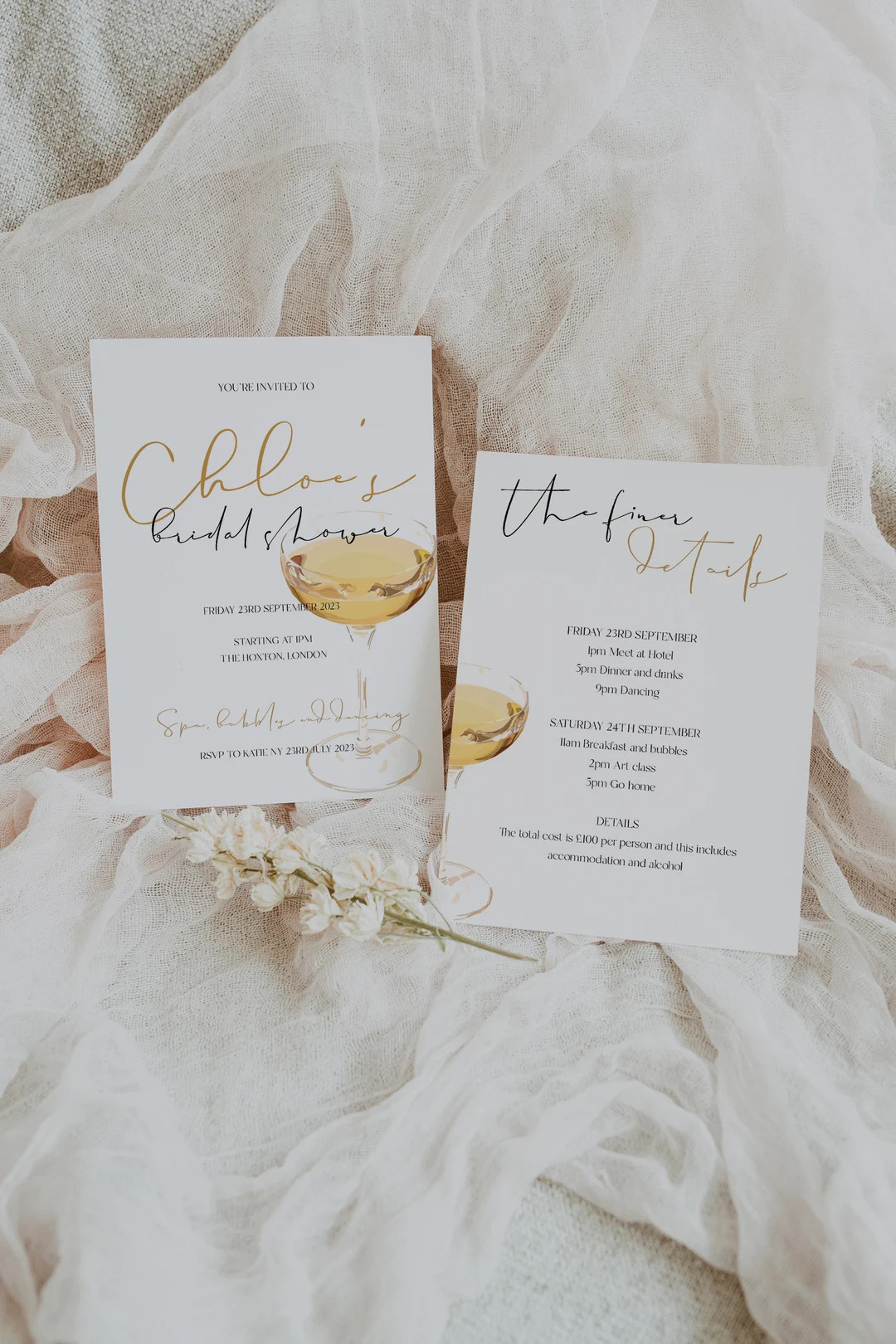 PARIS Hen Party Invite Bridal Shower Champagne Prosecco - Etsy | Etsy (US)