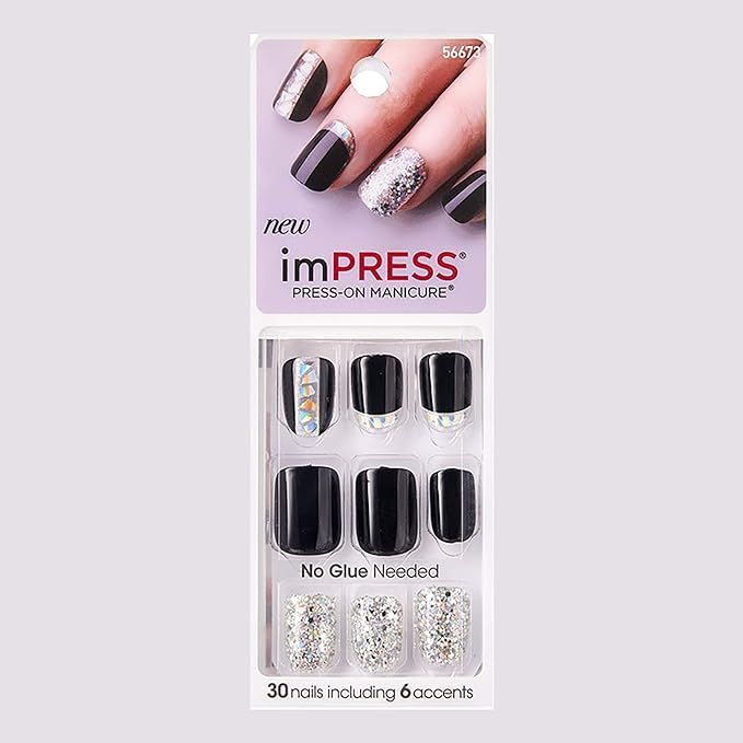 KISS imPRESS "TEXT APPEAL" Short Nails by Broadway Press-On Manicure | Amazon (US)