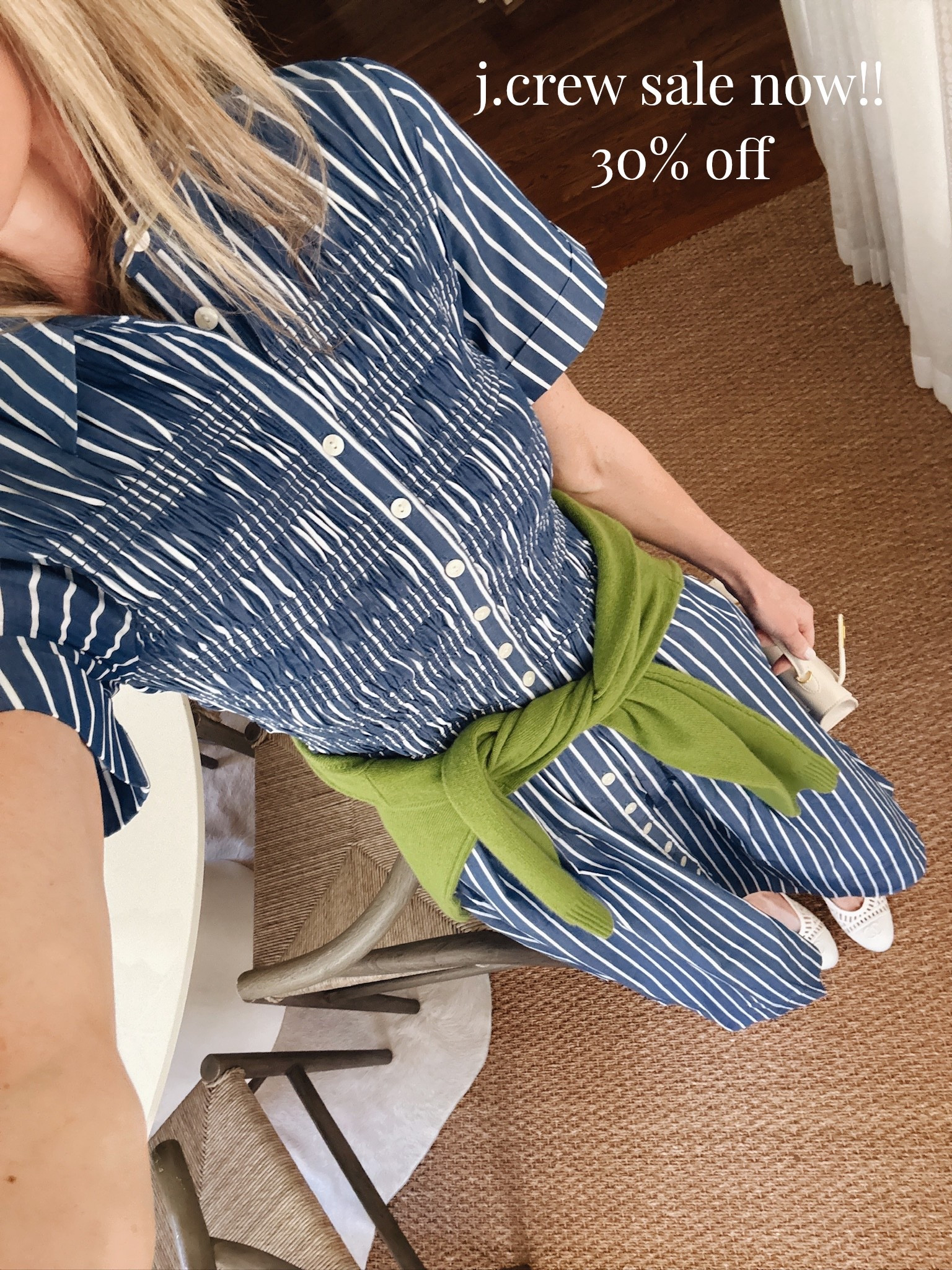 J.Crew sale going on now!! 30 off your entire purchase. 

Code: SHOPNOW