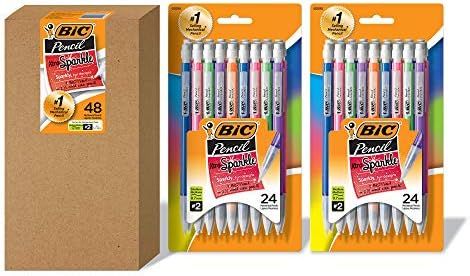 BIC Xtra Sparkle Mechanical Pencil, Colorful Barrel, Medium Point (0.7 mm), 48-Count | Amazon (US)