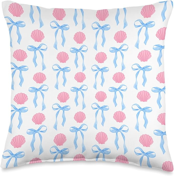 Coastal coquette decor coastal granddaughter coquette bows Throw Pillow | Amazon (US)