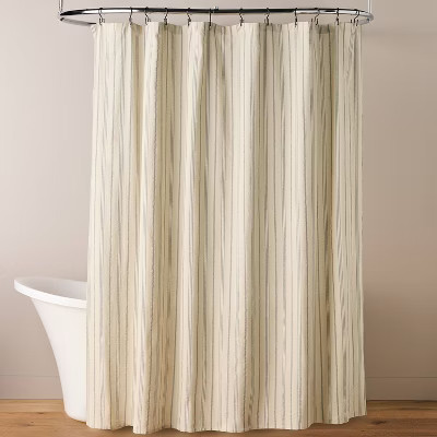 Vertical Striped Shower Curtain Blue - Hearth & Hand™ with Magnolia | Target