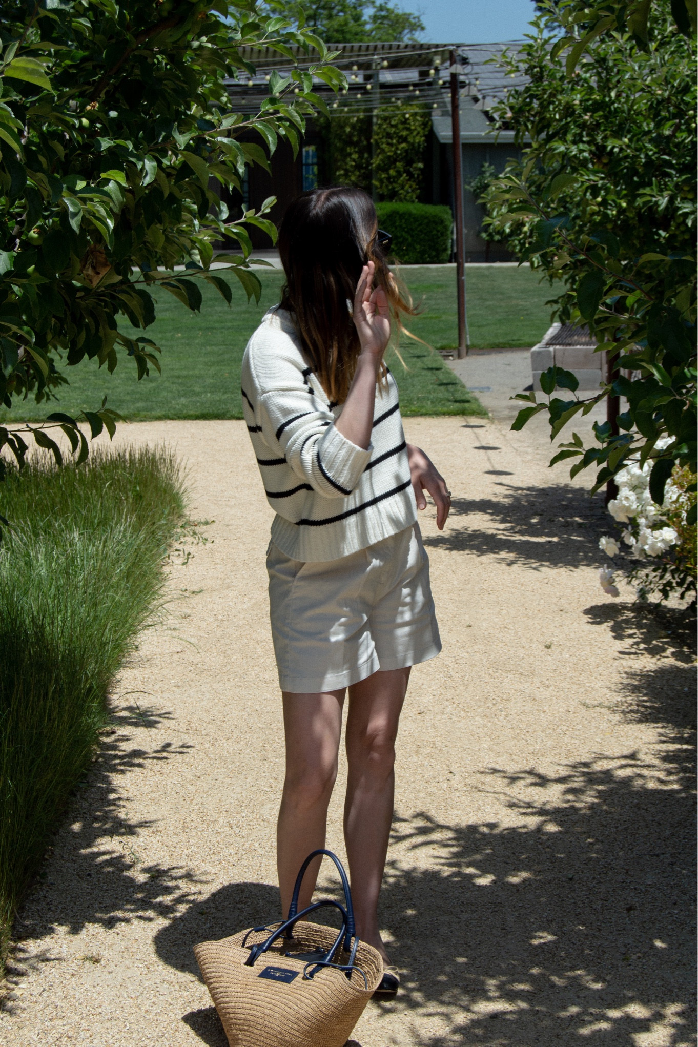 A classic look for lunch 〰️ tailored shorts (love this pair—have my usual size and they run slightly big) with striped sweater and Chanel flats for a day in Napa Valley 

#LTKstyletip #LTKSeasonal #LTKunder100