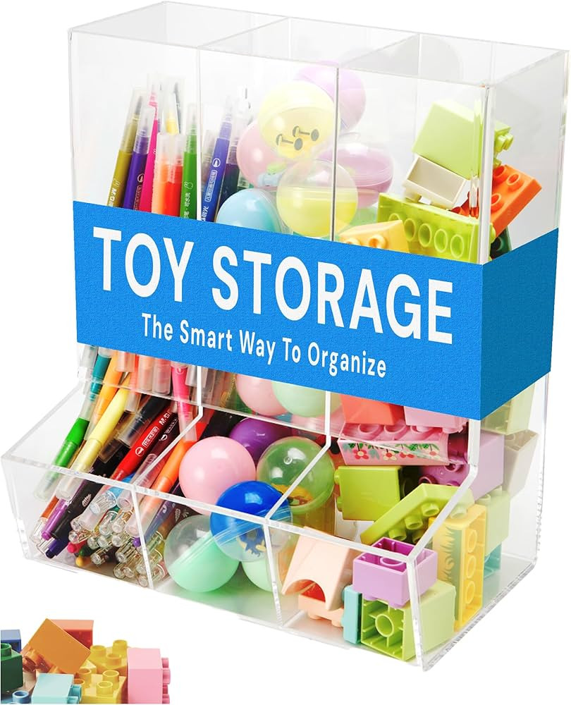 SimplyImagine Triple Acrylic Toy Dispenser for Kids - Self-Serve Snack & Toy Foam Blasters, Car S... | Amazon (US)