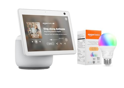 Echo Show 10 with Amazon Basics Smart Color Bulb | Amazon (US)