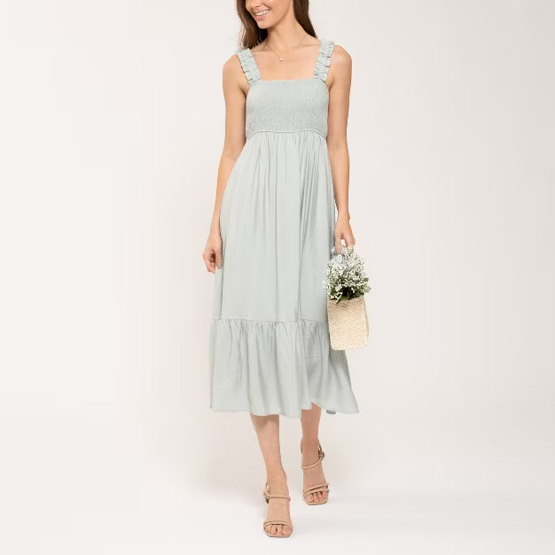 August Sky Women's Smocked Midi Dress | Target