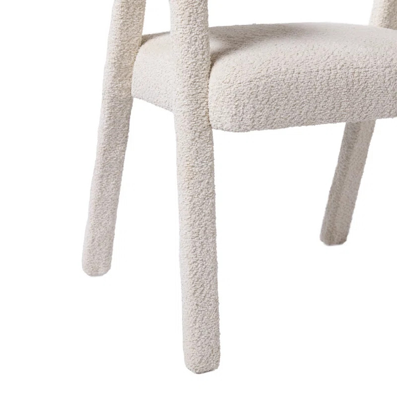 Lorrenda Modern Boucle Rounded Back Dining Chair (Set of 2) | Wayfair North America