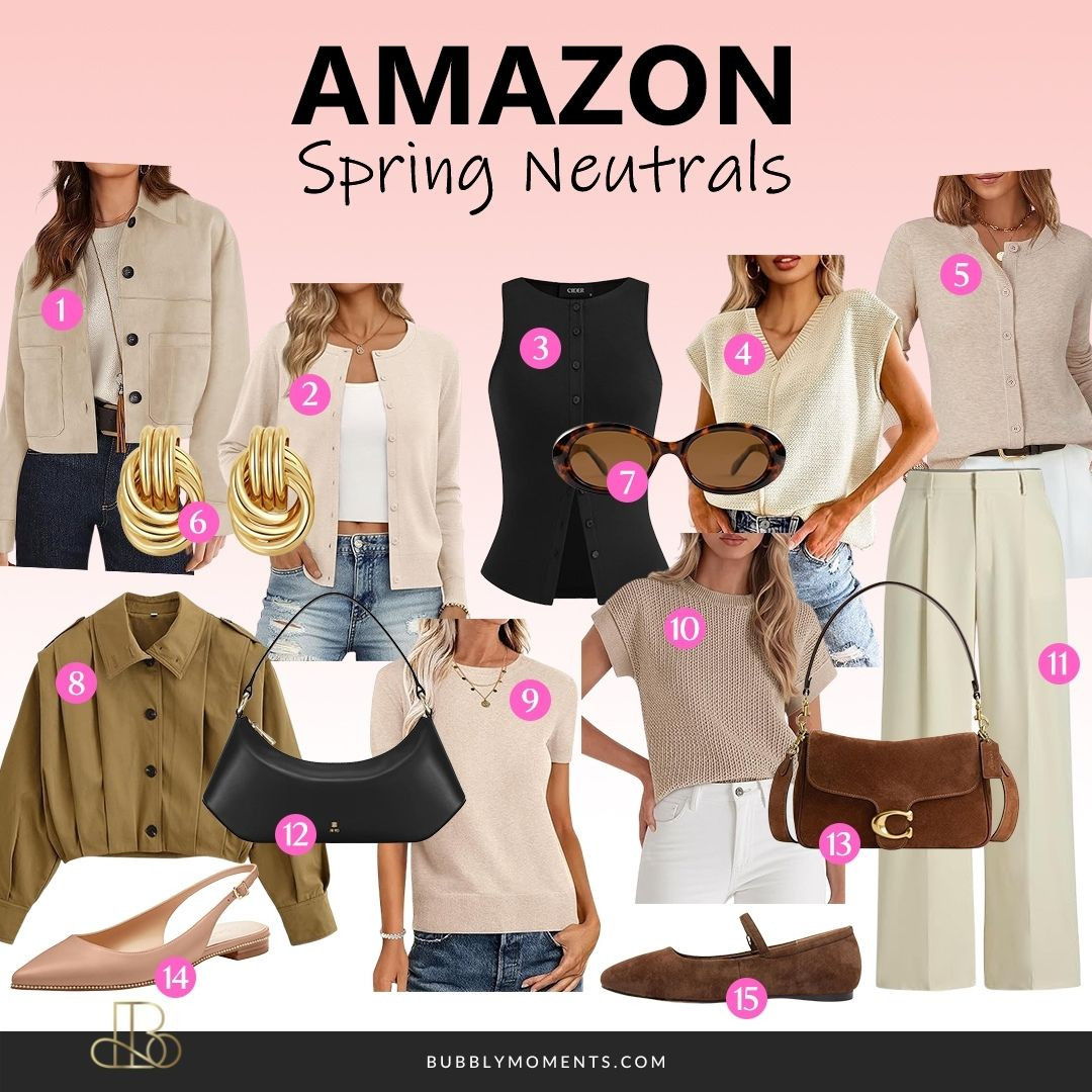 If you love soft, timeless tones, these Women’s Spring Neutral Outfits are perfect for you. Neutrals are easy to style, easy to layer, and always look polished without trying too hard. Think beige, cream, white, tan, and soft browns paired with relaxed denim, lightweight sweaters, flowy dresses, and simple tops you can mix and match all season. These outfits are perfect for brunch, errands, travel, work, or everyday wear.
All pieces are from Amazon and I’ve linked everything in one convenient place on the LTK so you can quickly browse, save your favorites, and shop with ease. Neutral outfits make getting dressed simple while still looking chic and put together. Follow along for more easy outfit ideas and seasonal finds.
#LTKFinds #LTKStyle #LTKootd #springoutfits #neutralstyle #neutraloutfits #womensfashion #springstyle #amazonfashion #amazonfinds #capsulewardrobe #minimalstyle #everydaystyle #outfitideas #springwardrobe #styleinspo #fashioninspo #momstyle #classicstyle 

 