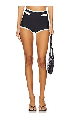 Shani Shemer Quinn Shorts in Black & White from Revolve.com | Revolve Clothing (Global)