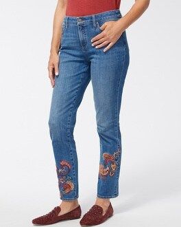 Girlfriend Embroidered Ankle Jeans | Chico's