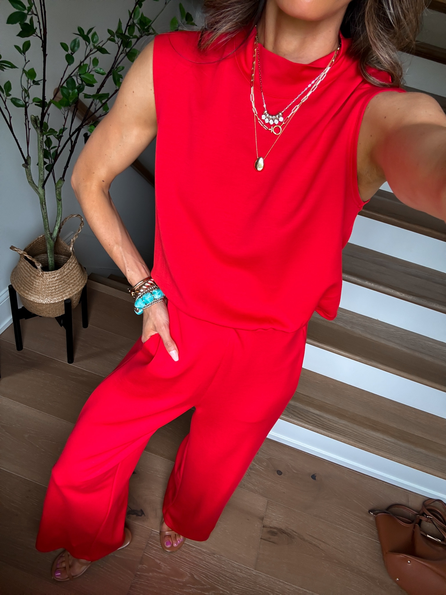 Travel jumpsuit - wearing a small. Wrinkle resistant and barroom friendly!

#LTKgrwm #LTKootd #LTKmomlife
