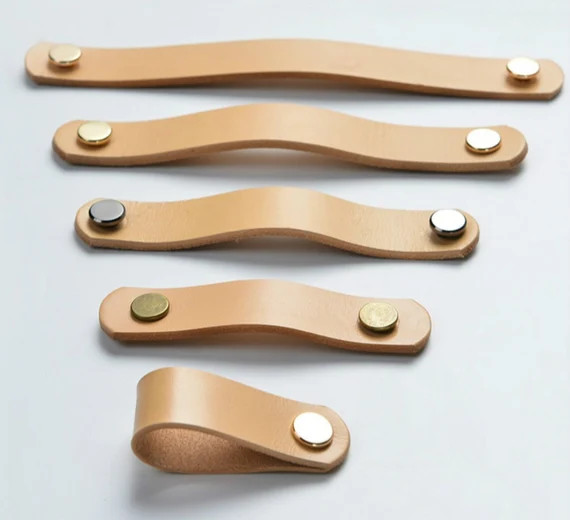 Beige Leather Drawer Pulls / Leather Pulls / Dresser Handles / | Etsy | Etsy (US)