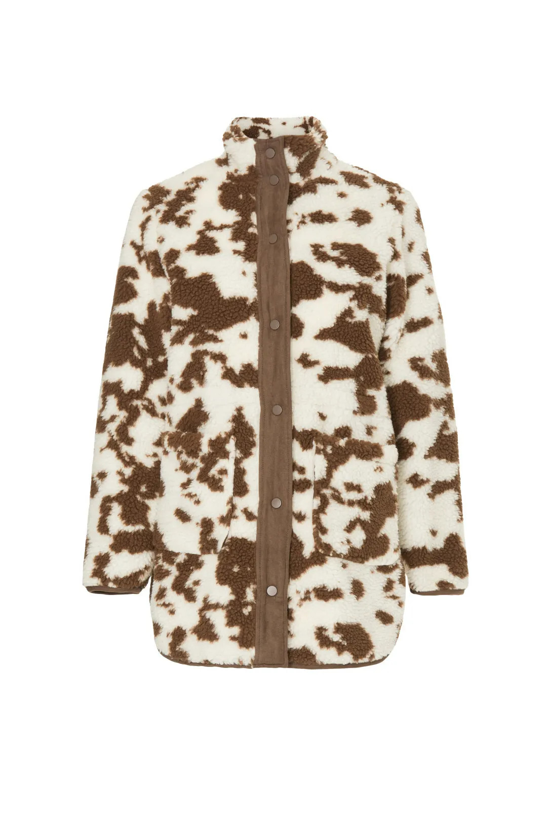 Louna Shearling Cow Print Coat | Rent the Runway