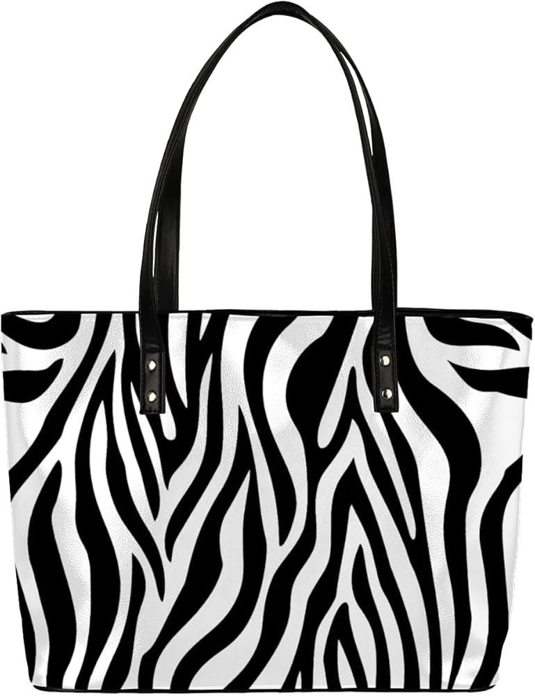 PU Leather Tote Bag for Women - Large Purses Handbags Top Handle Ladies Shoulder Bag with Zipper ... | Amazon (US)