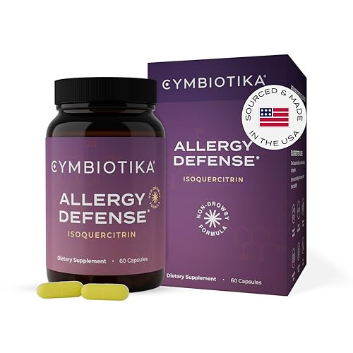 CYMBIOTIKA Allergy Supplement for Immune Support with Quercetin 200mg, Bromelain 300mg, Holy Basil, Schisandra Berry, and Bioflavonoids for Cellular Function, Gluten Free, Non GMO, 60 Capsules | Amazon (US)