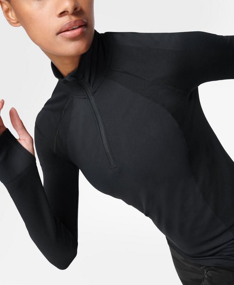 Athlete Seamless Half Zip Long Sleeve Top | Sweaty Betty (US)