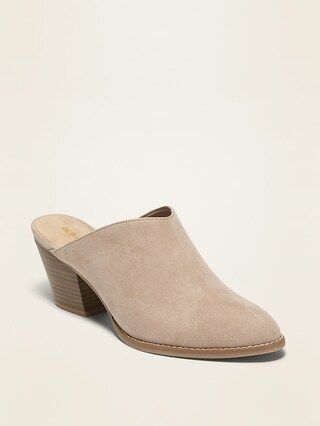 Faux-Suede Mule Booties for Women | Old Navy US