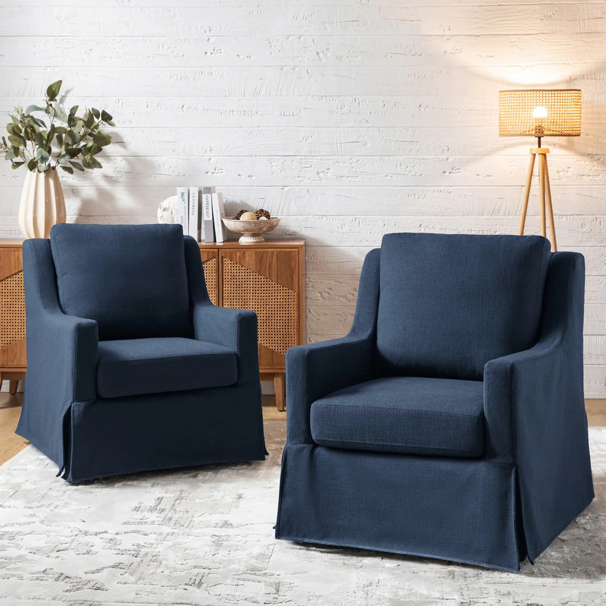 Wimberly 29.5" W Polyester Swivel Rocking Armchair | Wayfair North America
