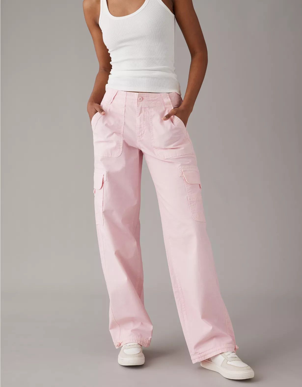 AE High-Waisted Convertible Baggy Cargo Jogger | American Eagle Outfitters (US & CA)