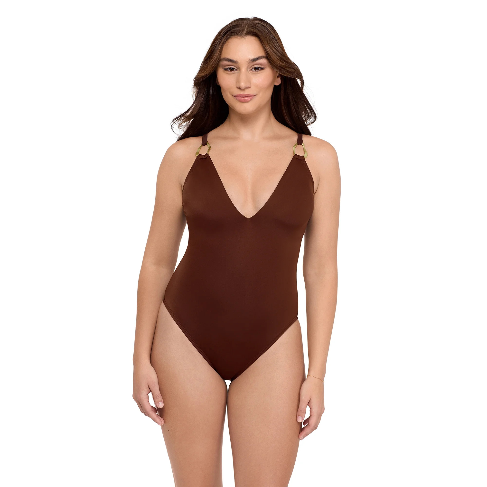 Sofia by Sofia Vergara Women's and Women's Plus Plunge One-Piece Swimsuit, Sizes XS-2X | Walmart (US)