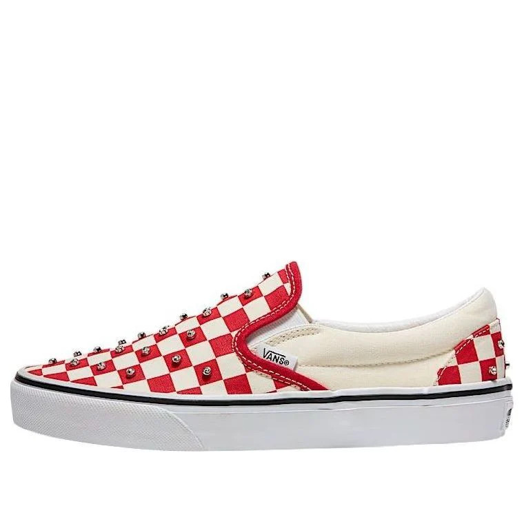 Vans Classic Slip-On Checkerboard 'Racing Red White' | KICKS CREW