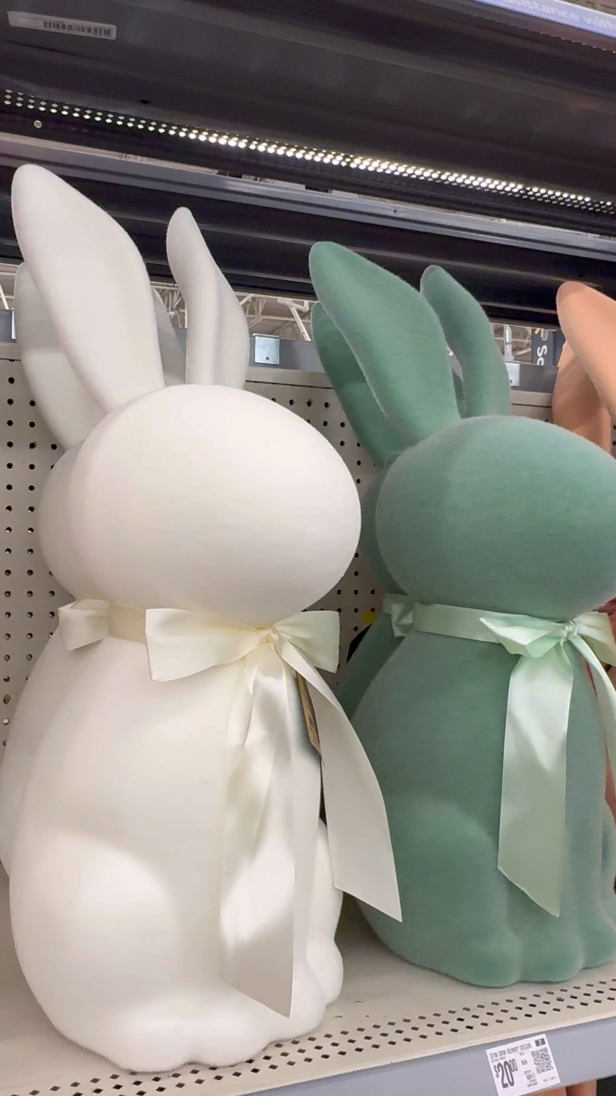 Easter and spring decor at Walmart - flocked bunnies, wreaths, paper vase, tulips and more 