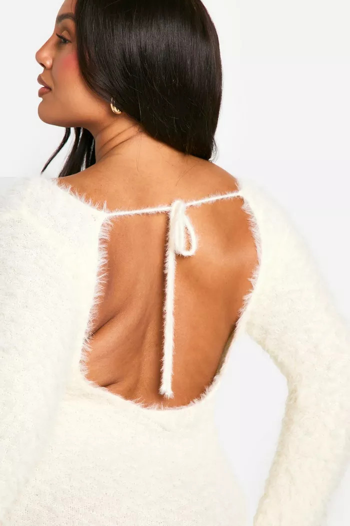 PLUS KNITTED LONG SLEEVE MAXI DRESS | boohoo (US & Canada)