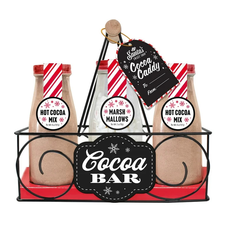 Santa's Sweet Shop Cocoa Bar Caddy with Hot Cocoa Mix and Mini Marshmallows | Walmart (US)