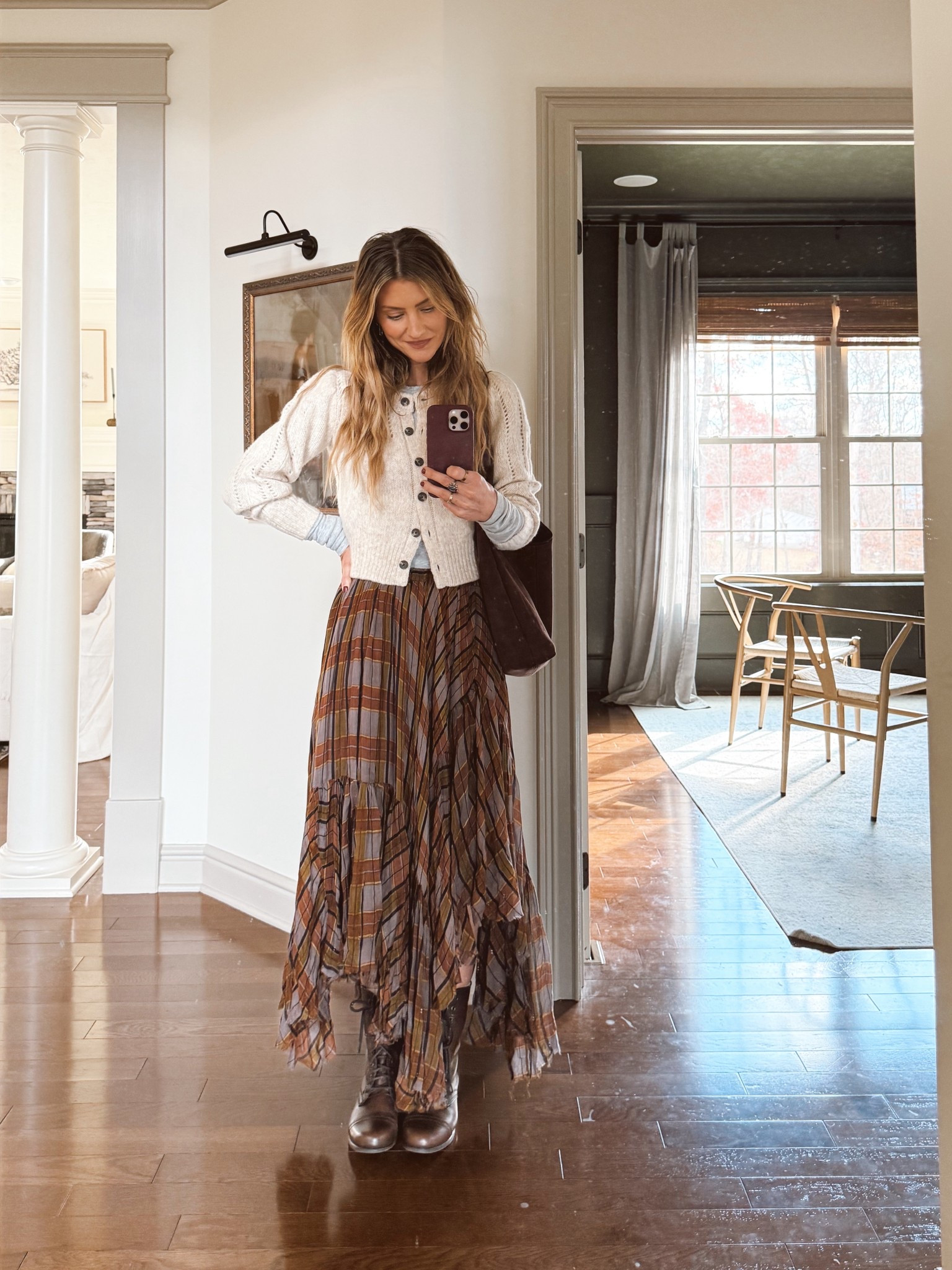 Skirt - xs // everything else: size small. 

Free people/ Steve Madden / fall outfit / boots / layering 

#LTKSeasonal #LTKHoliday #LTKootd