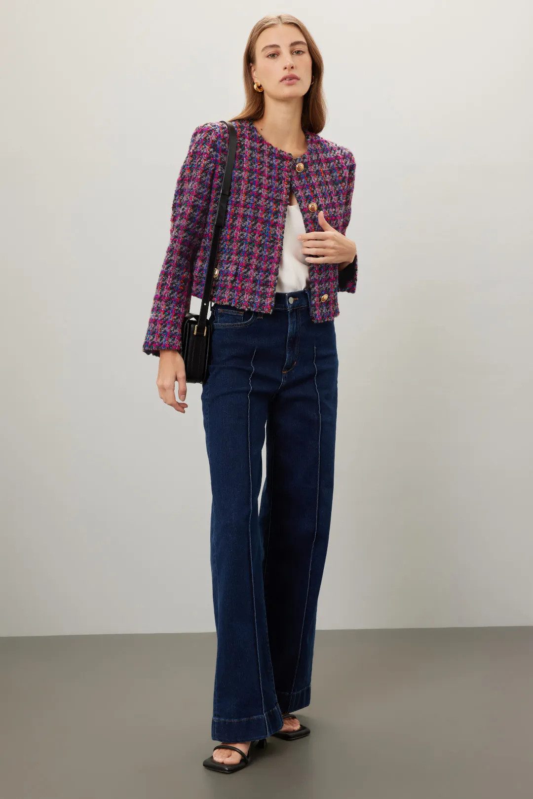 Red Multicolor Tweed Jacket | Rent the Runway