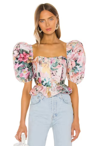 HEMANT AND NANDITA Aroha Top in Pastel Teien from Revolve.com | Revolve Clothing (Global)