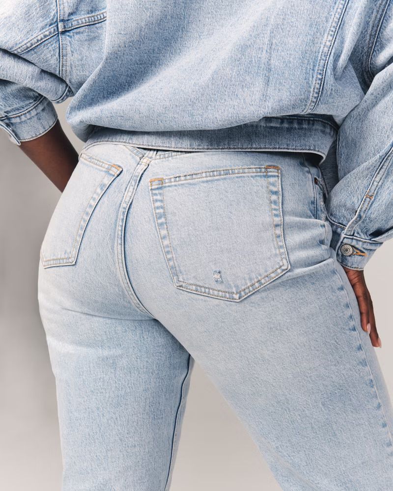 Women's Curve Love High Rise Dad Jeans | Women's Bottoms | Abercrombie.com | Abercrombie & Fitch (US)