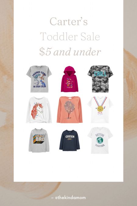 Carters $5 and under toddler girl
and boy finds

#LTKbaby #LTKsalealert #LTKkids