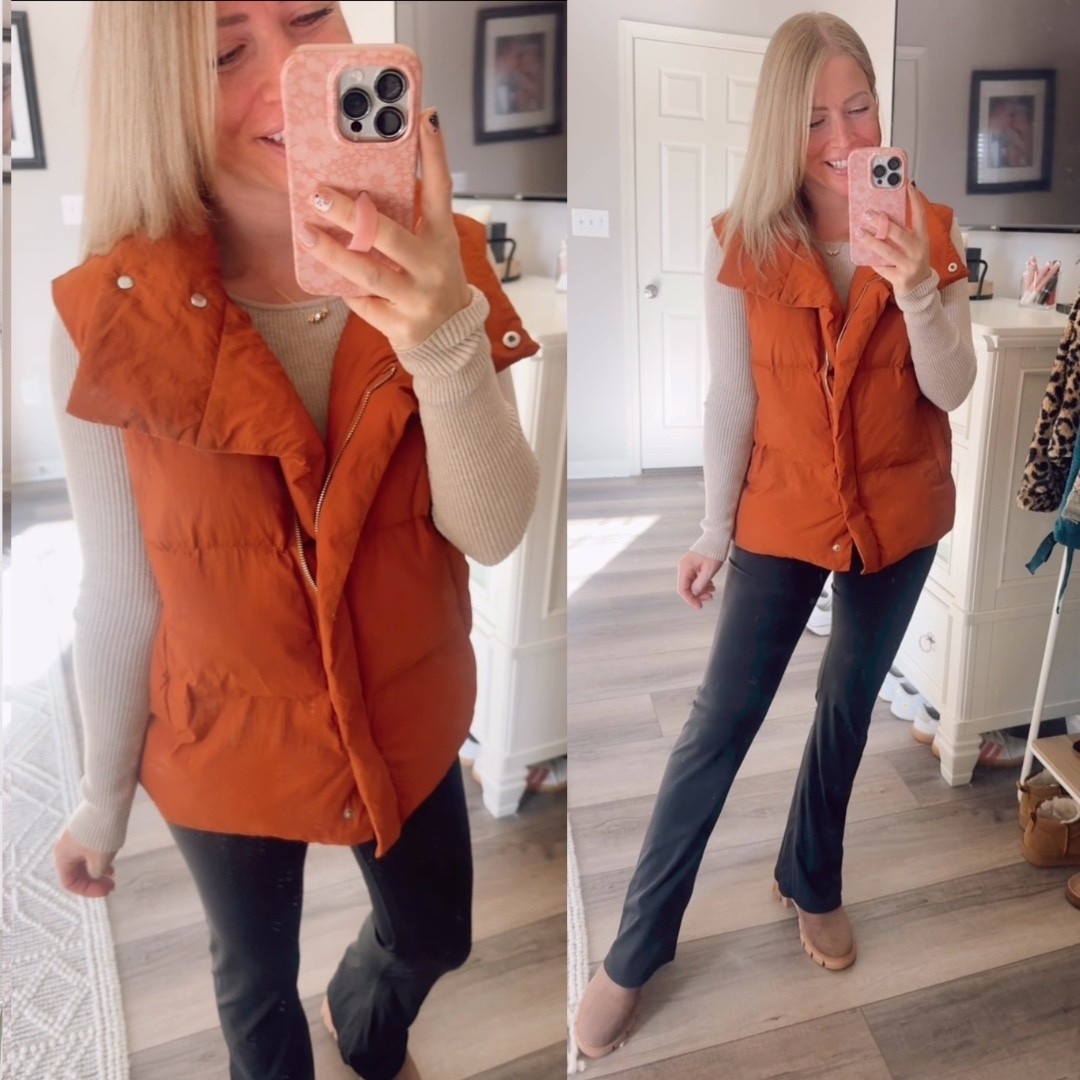 My favorite vest of the season has the most perfect fit! Size small, lots of colors

Amazon 
Puffer vest 