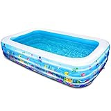 AsterOutdoor Inflatable Swimming Pool, 120"x 72"x 24", Full-Sized Above Ground Kiddle Family Lounge  | Amazon (US)