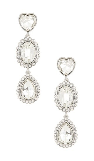 Zolia Earring in Clear Silver | Revolve Clothing (Global)