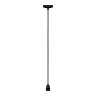 Matte Black Pendant Light Kit with Full Metal Rod | The Home Depot