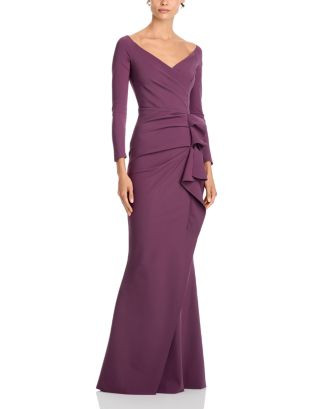 Chiara Boni La Petite Robe Silveria Side Ruffle Gown | Bloomingdale's Women Dresses Evening & For... | Bloomingdale's (AU)