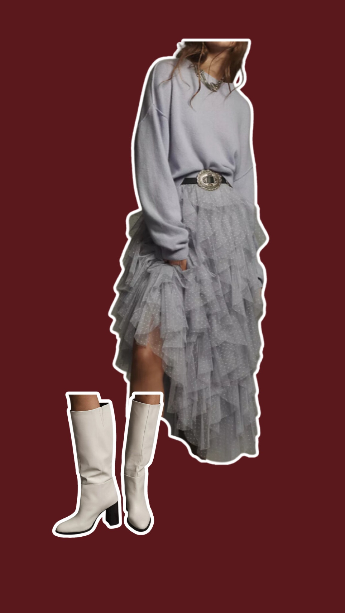 Love how they styled this skirt on the site! Just changed the shoes!