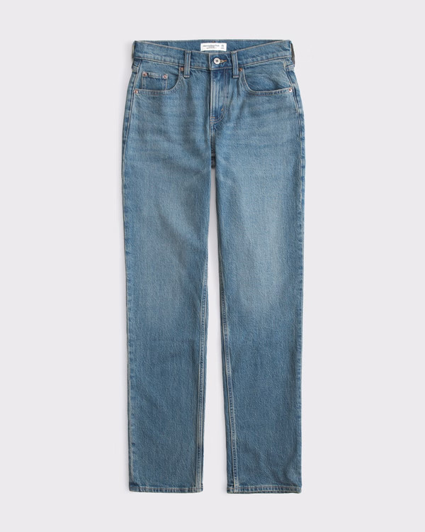 Curve Love Mid Rise 90s Straight Jean | Abercrombie & Fitch (US)