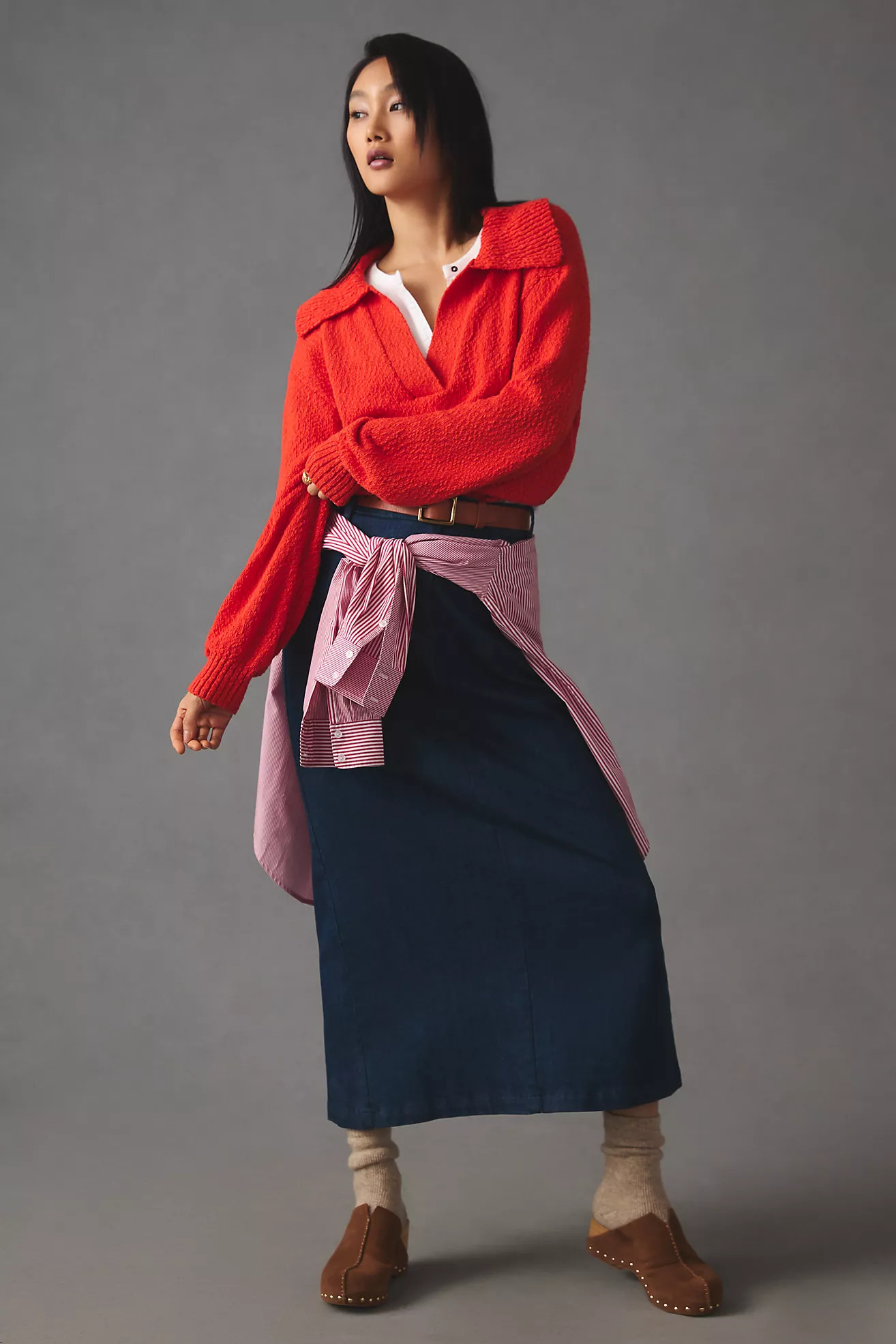 Maeve V-Neck Polo Sweater | Anthropologie (US)