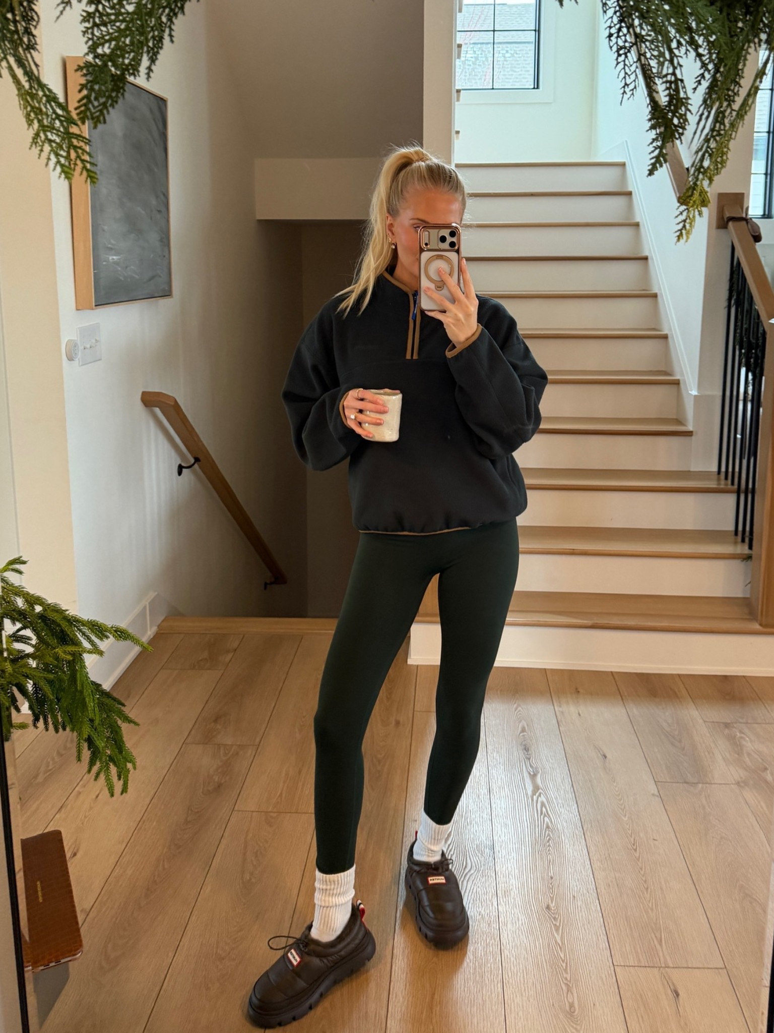 Wearing a medium in pullover, 6 in leggings (25”) - both in rainforest green color, shoes run tts! #kathleenpost

Winter workout wear, winter athleisure, winter walk outfit, cold weather wear, school drop off 

#LTKmorningroutine #LTKootd #LTKSeasonal