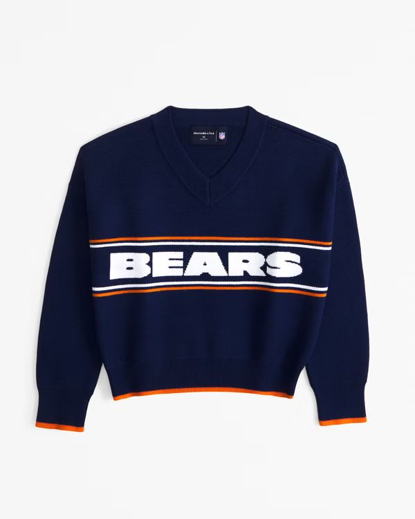 Women's Chicago Bears LuxeLoft V-Neck Sweater | Women's Tops | Abercrombie.com | Abercrombie & Fitch (US)