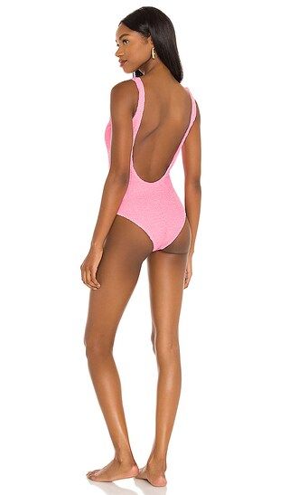 The Backless One Piece in Crinkle Pink | Revolve Clothing (Global)