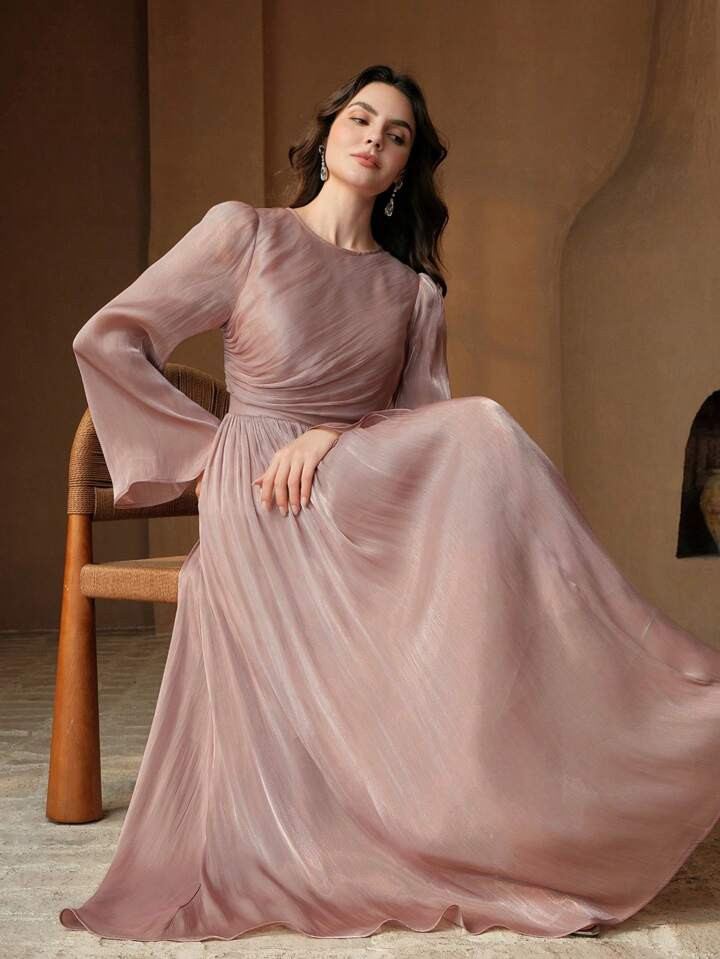 Anewsta Women Long Sleeve Dress, Elegant Versatile Commuter Dress For Spring/Autumn | SHEIN