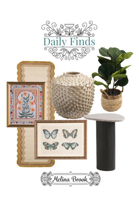 Daily affordable home decor finds! 
Home decor, home design, home decorations, faux plant, wall decor, wall art, butterfly art, scallop runner rug, side table, end table, affordable home finds, neutral home decor. 

#LTKfindsunder50 #LTKhome #LTKstyletip