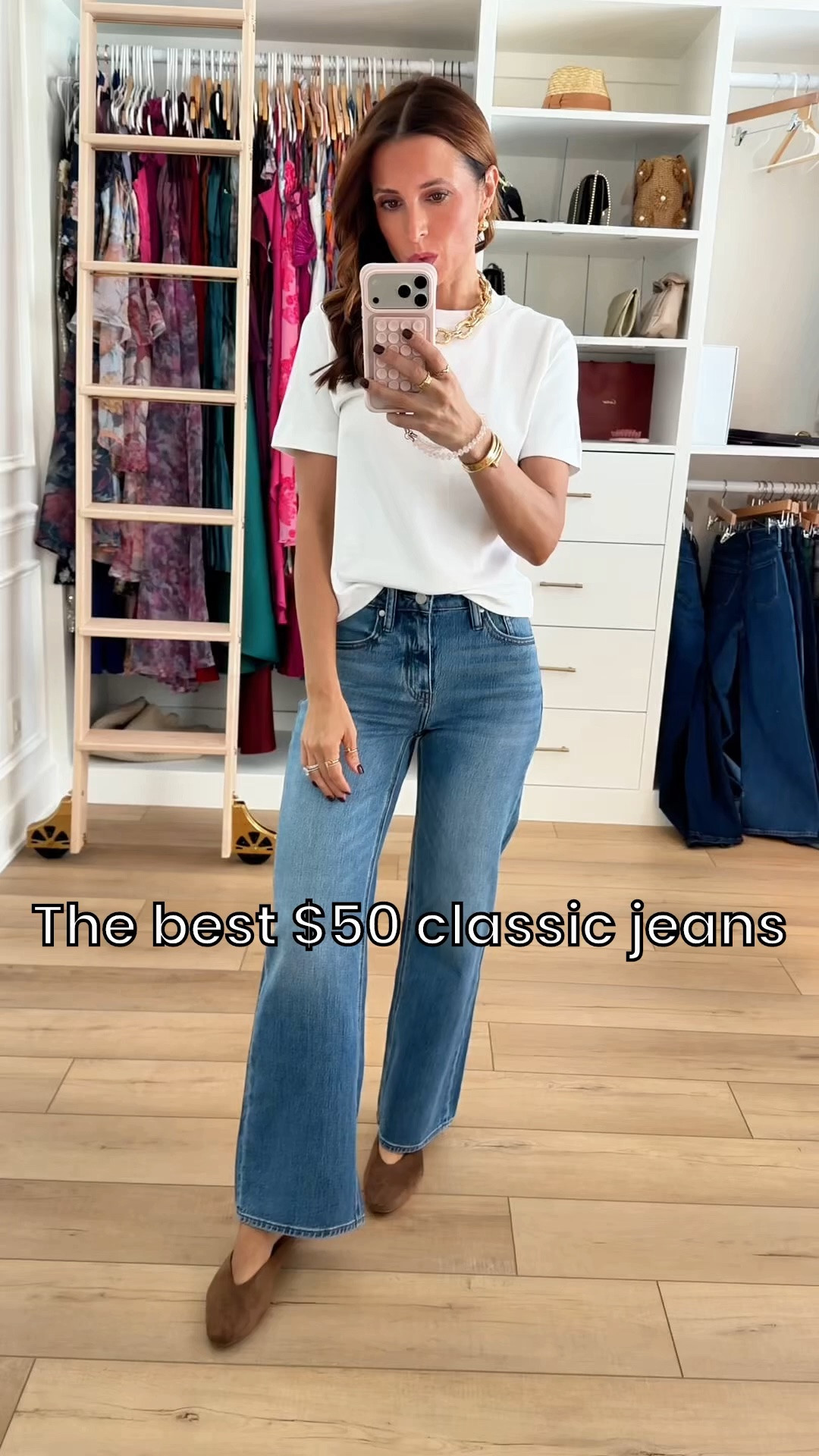 Bougie on a budget! I’m picky, here’s what’s worth it! Relaxed jeans in 24 short, color ‘Atlantic Blue’. Elevated casual outfit. My #ootd. Fall outfit. Mom outfit. Fall style. The best classic white t-shirt in 2XS. 
#LTKootd #LTKSeasonal #LTKPetite