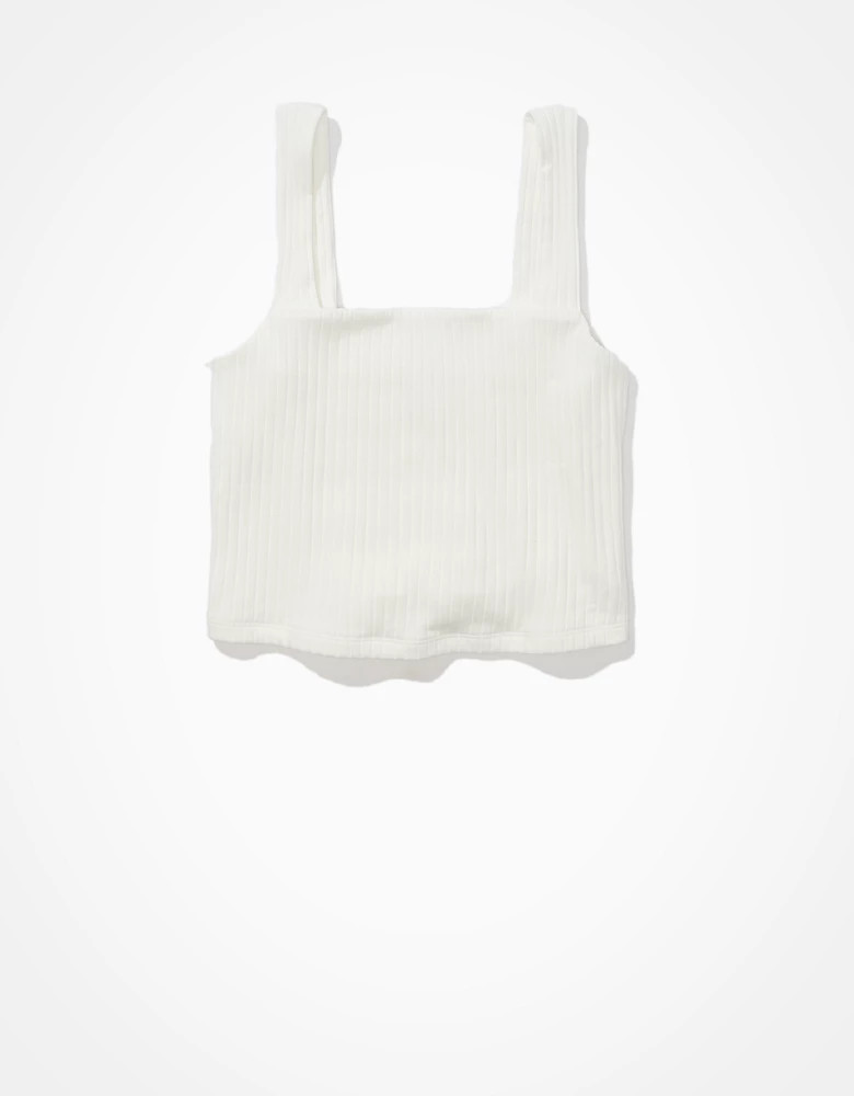 AE Cropped Square-Neck Tank Top | American Eagle Outfitters (US & CA)