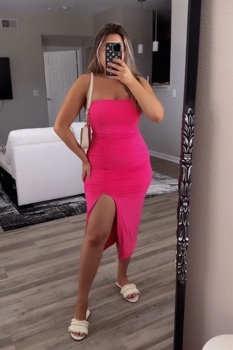 Pink dress with built in bra! SO stretchy and comfy!
Wearing a size medium

#vacationoutfit #dress #resortwear #pinkdress

#LTKcurves #LTKunder50 #LTKstyletip