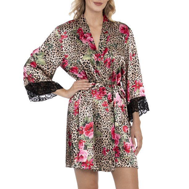 Secret Treasures Women's and Women's Plus Satin Sleep Robe | Walmart (US)
